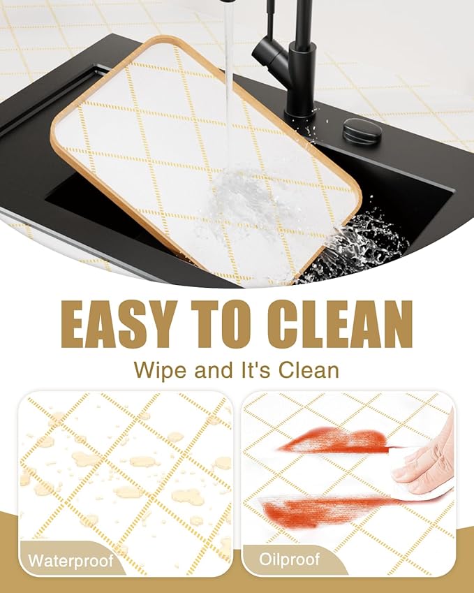 Shelf Liners for Kitchen Cabinets Non-Adhesive, Non-Slip Thickened Shelf Paper - Image 5