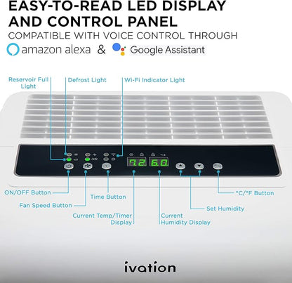 Ivation 4, 500 Sq Ft Smart Wi-Fi Energy Star Dehumidifier - Image 6