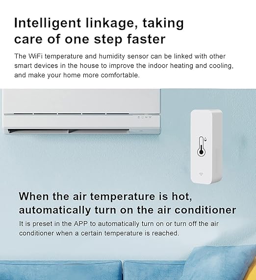 4-Pack WiFi Temperature Humidity Sensor: Wireless Temperature Humidity Monitor - Image 6