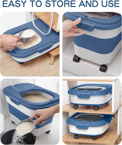 20-30 Lbs Rice Storage Container, Collapsible Food Storage Containers - Image 4