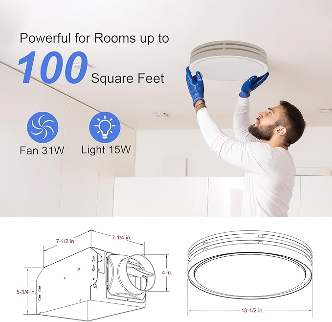 Akicon Bathroom Exhaust Fan - Image 2