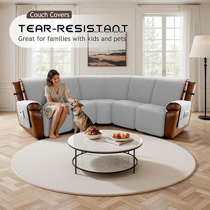 Arfntevss Waterproof Recliner Sectional Couch Covers - Image 7