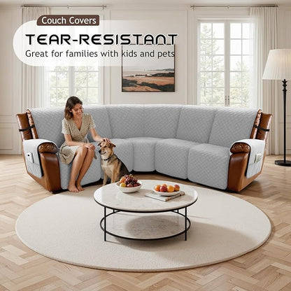 Arfntevss Waterproof Recliner Sectional Couch Covers - Image 7