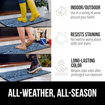 GORILLA GRIP 100% Waterproof All-Season WeatherMax Doormat, US Designed Natural - Image 3