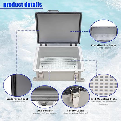 MAKERELE Small Waterproof Electrical Junction Box Clear ABS Plastic Dustproof - Image 4