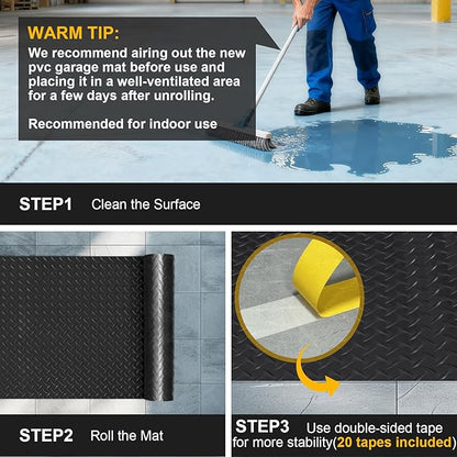 8x20 FT Garage Floor Mat, 2.8mm Thickened Flooring Roll - Image 9