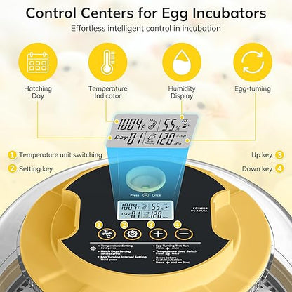 18 Egg Incubator with Automatic Egg Turning and Humidity Control, Chicken - Image 3