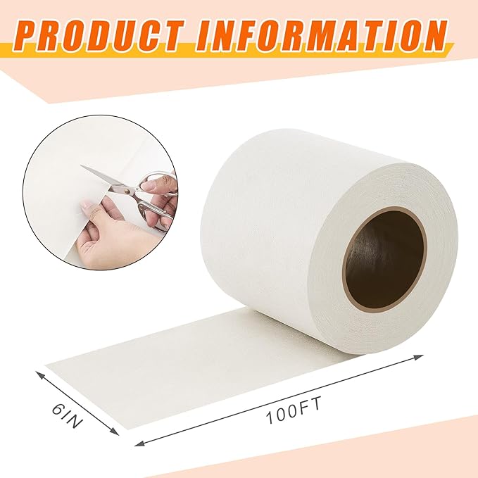 6 Inch x 100 ft Waterproofing Membrane Fabric Roll DIY Shower Waterproofing - Image 2