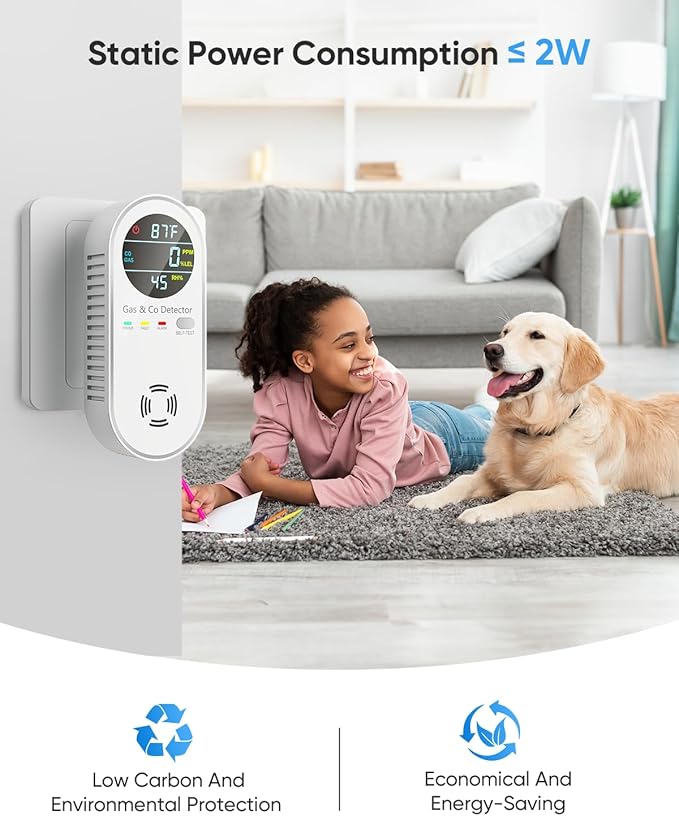 Carbon Monoxide Detectors and Natural Gas Detector, 4-in-1 Carbon Monoxide - Image 3