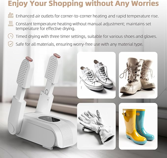 Portable Shoes Boots Dryer, Versatile Footwear Warmer - Image 3