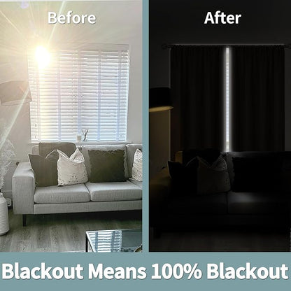 BGment 100% Blackout Curtains 108 Inch Long - Image 3