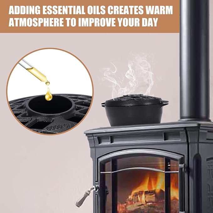 G Good Gain Wood Stove Steamer, Fireplace Humidifier, Cast Iron Humidifier - Image 7