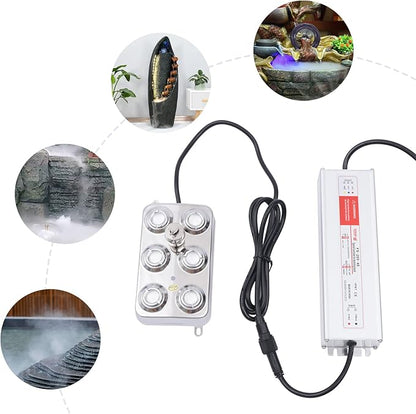 YIYIBYUS Ultrasonic Mist Maker 6 Head Mister Foggers Rockery Pool Water - Image 8