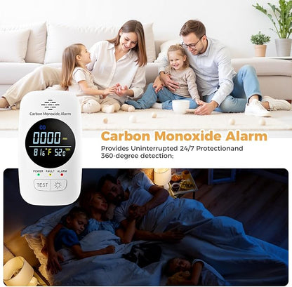 Carbon Monoxide Detector with Loud Voice Alarm, 3-in-1 CO Gas Monitor with - Image 5