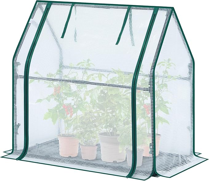 Mini Greenhouse for Indoor Outdoor: Ohuhu Tabletop Portable Green House - Image 6