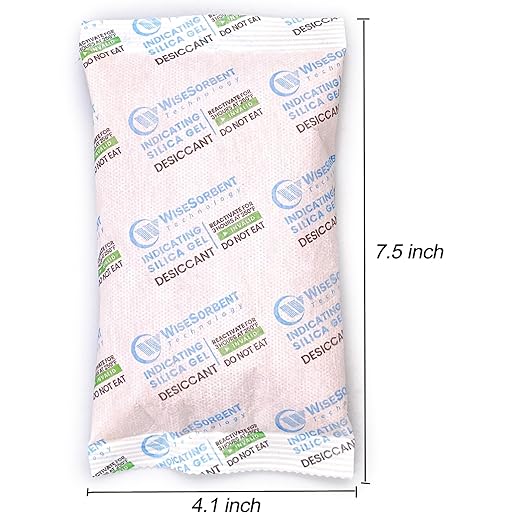 200 Gram Desiccant Packs, Indicating Silica Gel, Rechargeable Silica Packets - Image 4