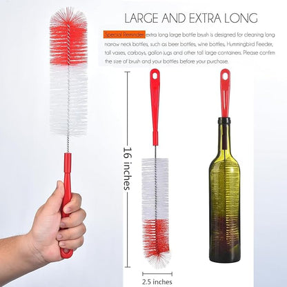 ALINK 8-Pack Red Bottle Brush Cleaner Set - Image 2