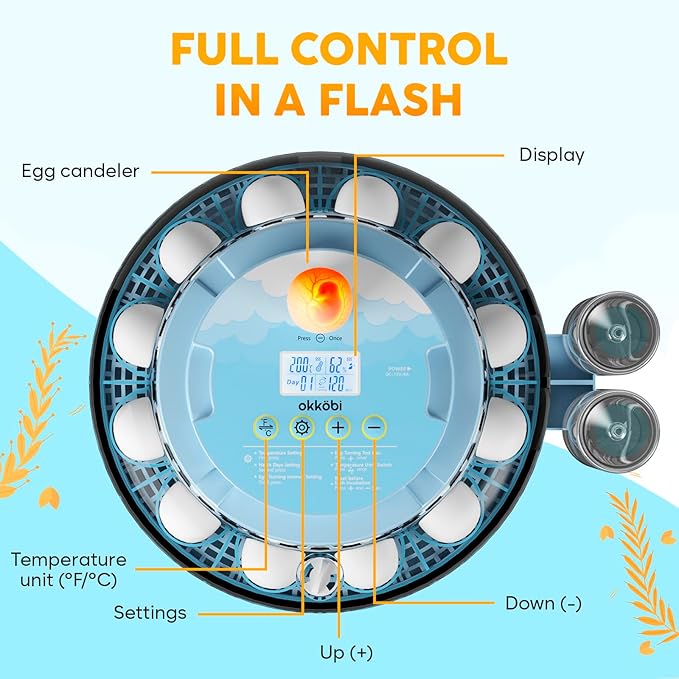 18 Egg Incubator with Automatic Egg Turning and Humidity Control – Egg - Image 2