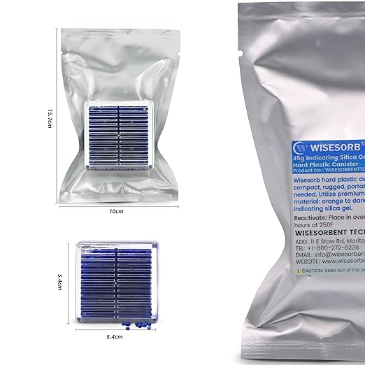 Silica Gel Canister, 45 Gram 8 Packs Hard Plastic Silica Gel Desiccant Canister - Image 3