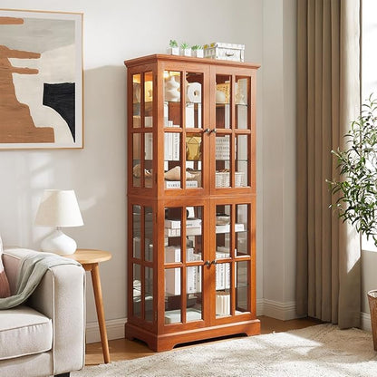 Lighted Glass Curio Cabinet - Image 2
