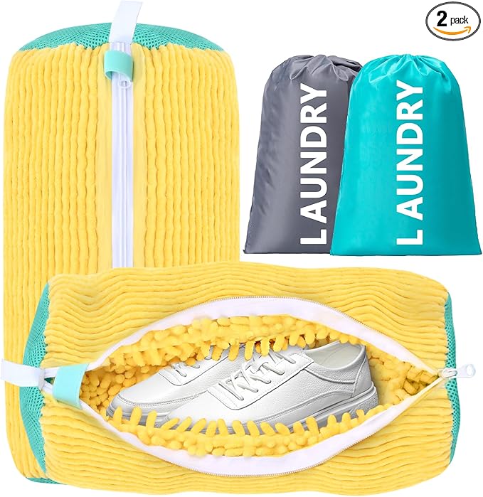 Shoe Washing Machine Bags 2Pcs, Shoe Washing Bags with2-Size Travel Laundry Bags by Unknown