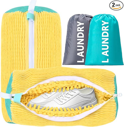 Shoe Washing Machine Bags 2Pcs, Shoe Washing Bags with2-Size Travel Laundry Bags by Unknown