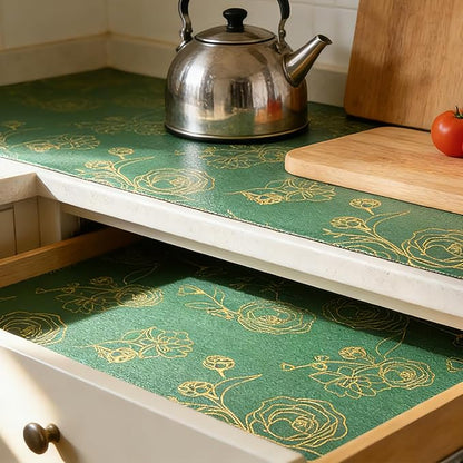 Shelf Liner for Kitchen Cabinets Drawer Liner Non-Adhesive Non-Slip Thickened - Image 2