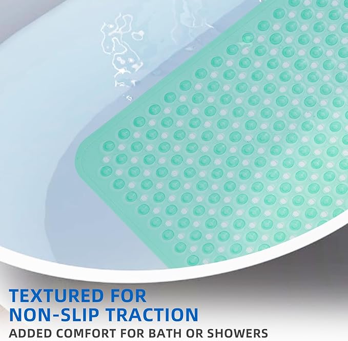 ZHICHENG Bath Tub and Shower Mats, Non-Slip 39 x 16 Inch Extra Long Bath Mat - Image 4