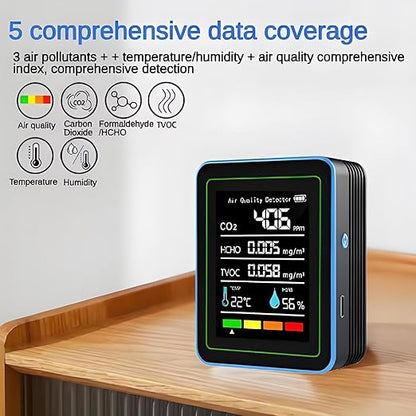5-in-1 Professional Indoor Air Quality Monitor Indoor Portable CO2 Monitor | - Image 5
