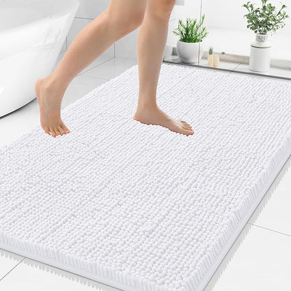 Smiry Luxury Chenille Bathroom Rugs 44x32, Extra Soft and Absorbent Shaggy Bath by Smiry