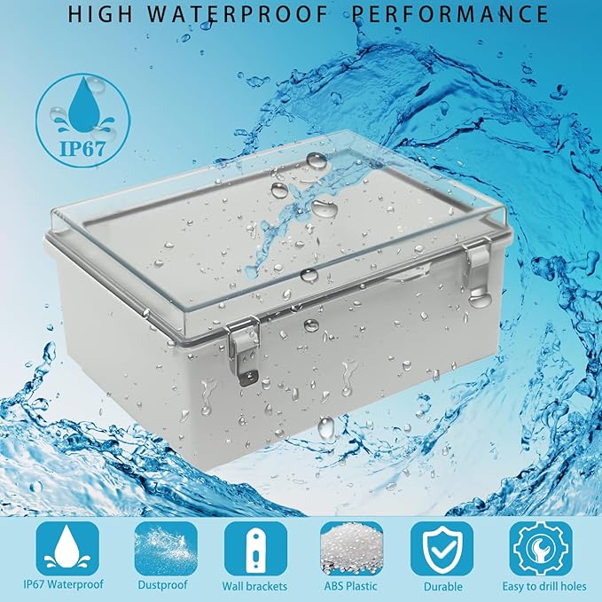 Waterproof Outdoor Electrical Box Junction Box Weatherproof IP67 ABS Plastic - Image 2