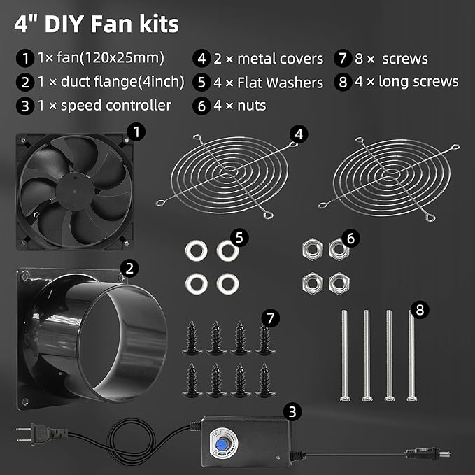 120mm 12V Axial Exhaust Duct Fan - Image 6