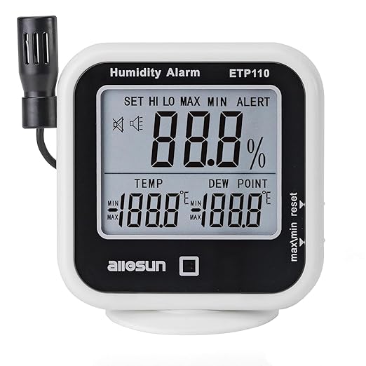 ALLOSUN Digital Thermometer Hygrometer Indoor Humidity Greenhouse Temperature by ZhangzhouEasternTechnologyGroup