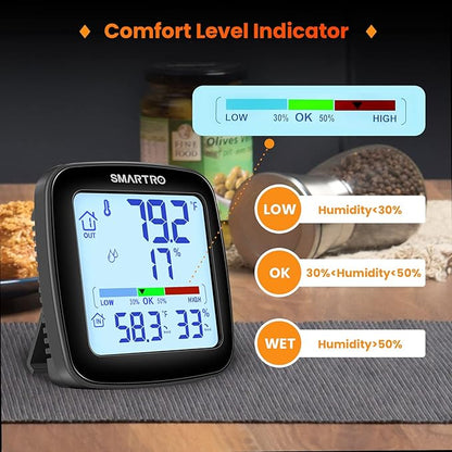 SMARTRO SC92 Professional Indoor Outdoor Thermometer Wireless Digital - Image 5