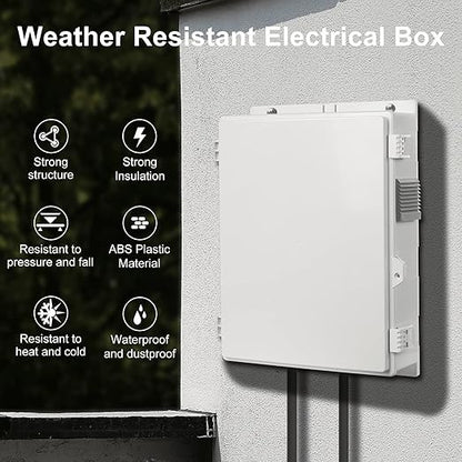 Outdoor Electrical Junction Box, ABS Water Resistant Enclosure - Image 2