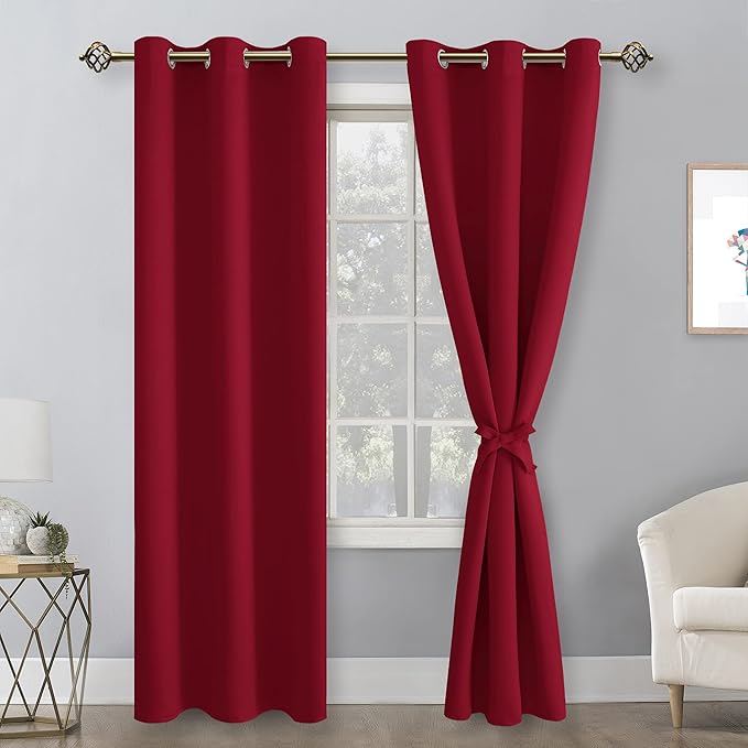 Hiasan Blackout Curtains for Bedroom, 38 x 84 Inches Long - Image 7