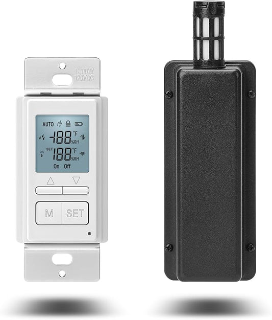 Ortis New 2024! Humidity Sensor Switch, in-Wall Bathroom Fan Automated Control by SafeEfficientToolSwitches