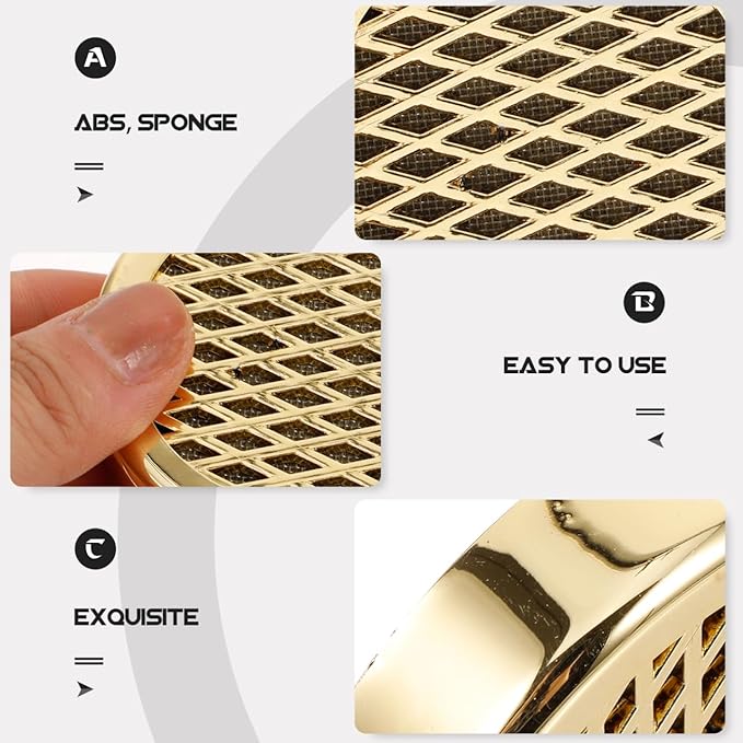 Hemoton 4Pcs Round Golden Cigar Humidor Humidifier Sponge - Image 6