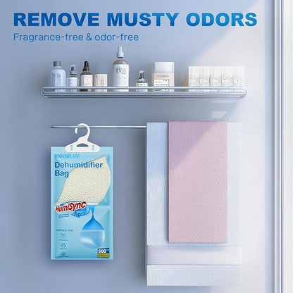 Moisture Absorbers 10 Pack, 9.8 Oz Hanging Closet Dehumidifier Bags, Portable - Image 6