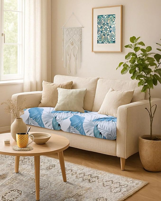 Fuloon Sofa Cushion Covers, Stretch Printed Seat Cushion Cover Couch Seat - Image 5