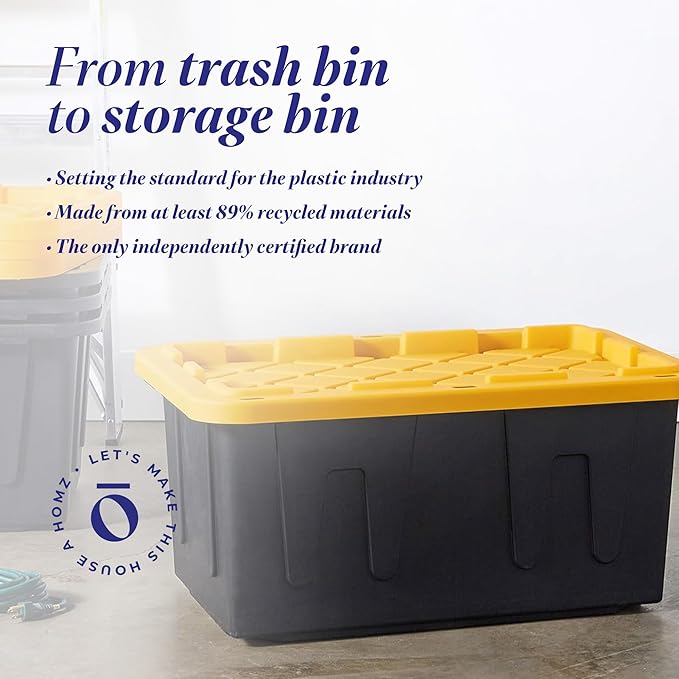 HOMZ 2-Pack Durabilt, Heavy Duty Plastic Storage Bins - Image 7