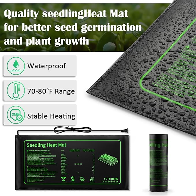 2-pack 1020 Trays with 7.3'' Domes & Heat Mats & Grow Lights – Heavy-Duty 1020 - Image 3