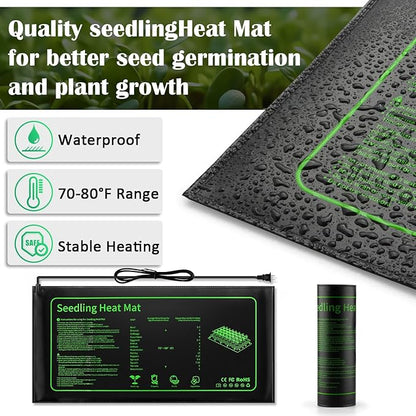 2-pack 1020 Trays with 7.3'' Domes & Heat Mats & Grow Lights – Heavy-Duty 1020 - Image 3