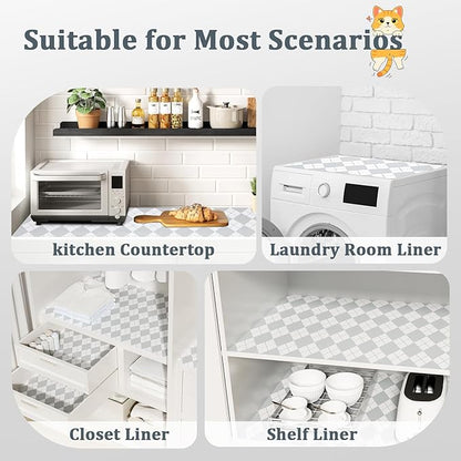 Shelf Liner for Kitchen Cabinets 24" x 360" Non-Adhesive Non-Slip Drawer Liners - Image 8