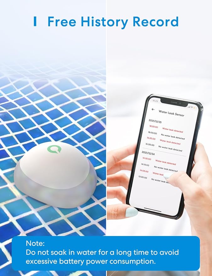 Meross Smart Water Sensor Alarm 3 Pack, WiFi Water Leak Detector Support Apple - Image 8