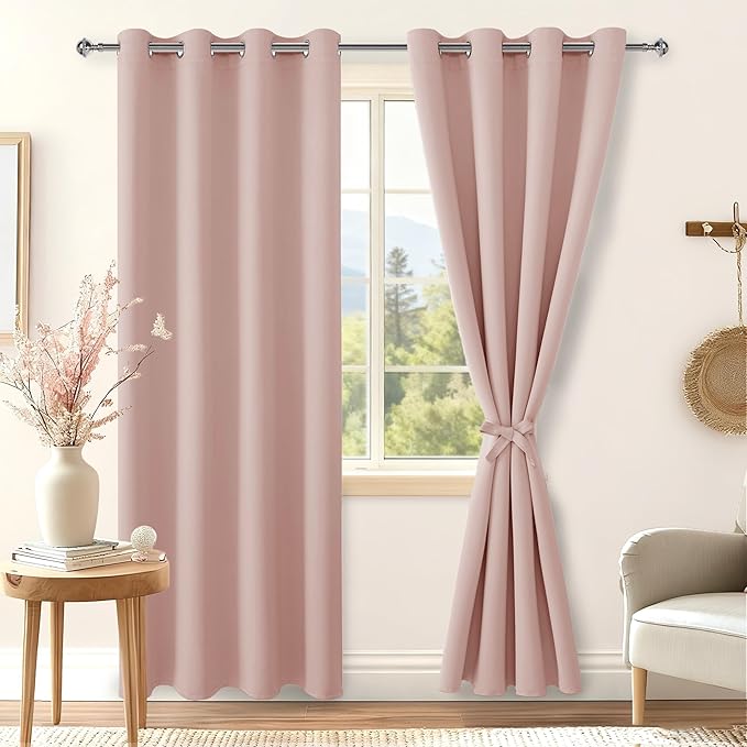 Hiasan Blackout Curtains for Bedroom, 52 x 84 Inches Long by Hiasan