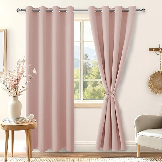 Hiasan Blackout Curtains for Bedroom, 52 x 84 Inches Long by Hiasan
