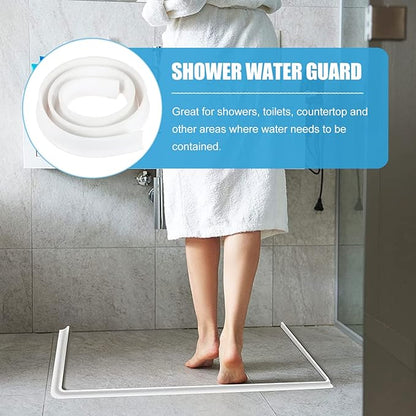 LIFKOME 2m Bathroom Strip Kitchen Desktop Strip Shower Water Blocker Edge Guard - Image 5
