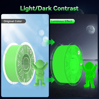 Creality 3D Luminous PLA Printer Filament, 1.75mm Glow in The Dark Shiny - Image 6
