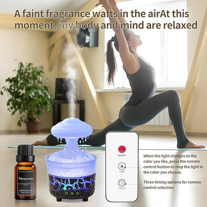 BOHOFAM Aroma Essential Oil Diffuser, Rain Cloud humidifier Simultaneously - Image 6